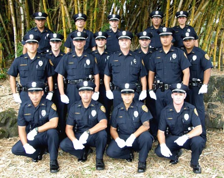 Hawaii Police Department recruits going on duty