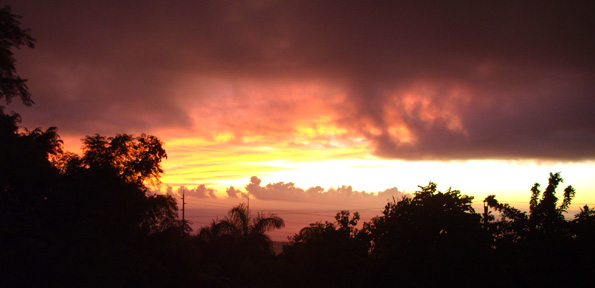 Stormy day, excellent sunset