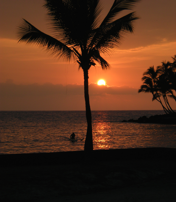 Wish you were here? Keauhou Bay sunset