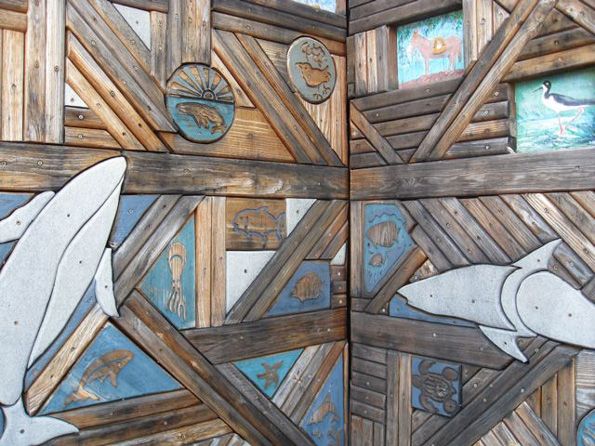 art_inside6 Some of the playground's wooden art work will be restored to maintain the park's core features. (Photo courtesy of Cliff Kopp)