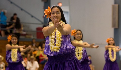 20090412_hoolaulea Hula halau performed for the public at the Merrie Monarch Festival Hoolaulea at Afook-Chinen Civic Auditorium in Hilo.