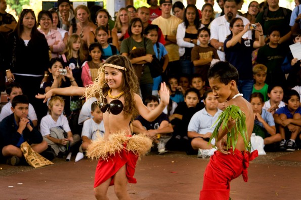 20090424_tahitian-dancing Merahi Tahitian Performance entertained the crowd at Hawaii Community College's Earth Day Fair held on the school's upper campus. The event featured entertainment, educational booths, food, videos and gave away tree seedlings and prizes.