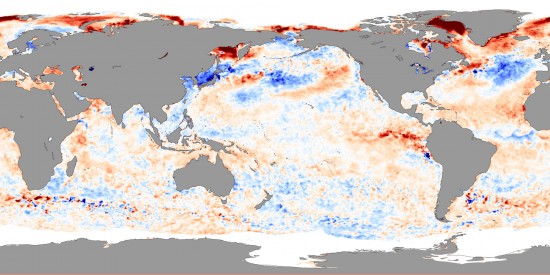 pacificssta_ams_2009208_lrg NASA image by Jesse Allen, using AMSR-E data processed and provided by Chelle Gentemann and Frank Wentz, Remote Sensing Systems. Caption by Rebecca Lindsey.