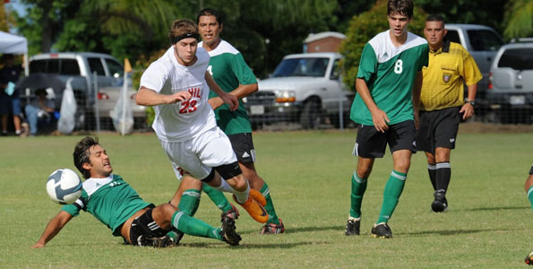 In a re-match, the University of Hawaii at Hilo beat Hawaii Pacific University 3-1 on Amauulu Field in Hilo to claim the Vulcans' Pacific West Conference opener.