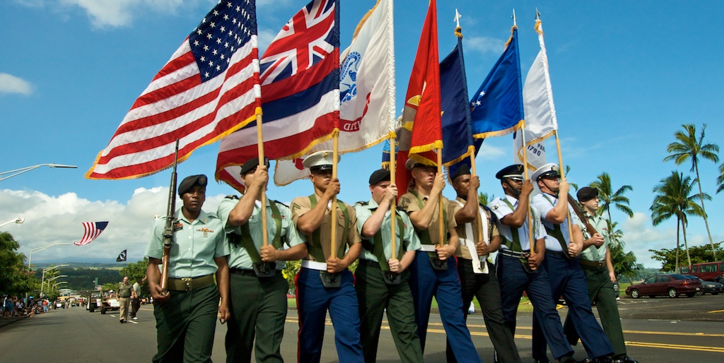 Honoring men and women who have served in the military at the Veteran's Day parade in Hilo Saturday (Nov 7).