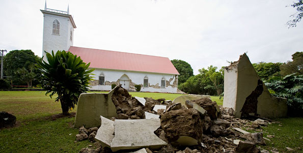 Almost three and one-half years ago, photos of an old stone church in the north end of the Big Island, were broadcast around the world. As a result of the 6.9 earthquake that hit Hawaii on Oct. 15, 2006, this historic Hawaiian church became an international image of the devastation that took place on that very memorable day.