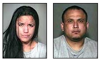 A 24-year-old Kailua-Kona woman and a 26-year-old California man were arrested for drug offenses Monday (April 12).

Following a traffic stop at 10 a.m. on Route 190 near the Waikoloa junction, investigators from the Area II Vice Section served a search warrant on the sedan the pair occupied. Police recovered 11 grams of crystal methamphetamine and a glass smoking pipe containing marijuana.