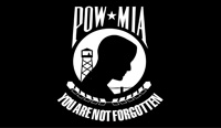 POW-MIA flag may be flown with U.S., state flags