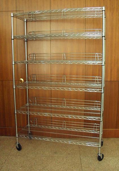 Shelving unit casters can break at the stem causing the unit to collapse or fall, posing an injury hazard. The firm has received one reported incident. No injuries reported. About 6,800 units are recalled.