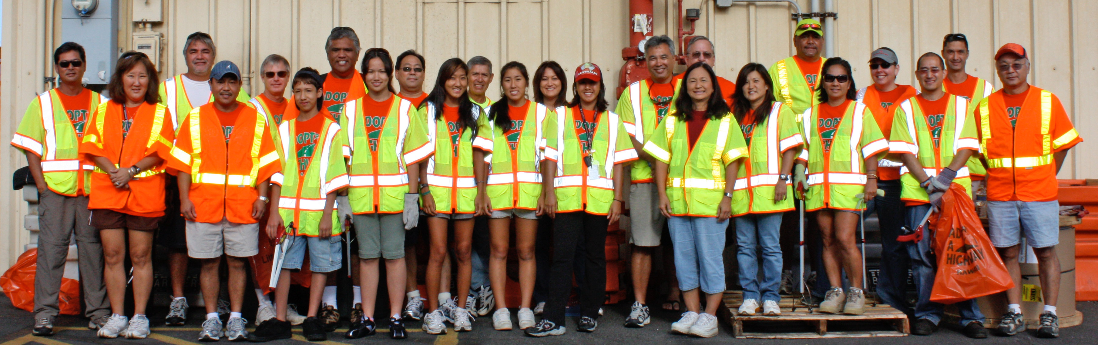 As part of the Adopt-A-Highway program, Hawaii Electric Light Company (HELCO) employees cleaned a stretch of Kanoelehua Avenue on August 14, 2010.

Over 20 volunteers spent two hours on Saturday morning picking up litter along busy Kanoelehua Avenue, from Puainako Street to Kamehameha Avenue. The team effort was coordinated by HELCOâ€™s Engineering Department.