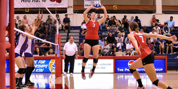 The Lady Vulcans scored a 3-1 win over Western New Mexico University at the Vulcan Classic volleyball tournament in Hilo Friday (Sept 3).