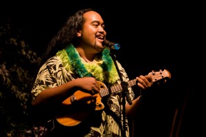 FalsettoContest-_MG_1902-WebRes Devin Kahale Alii Keanaaina performs the mele A Heahe to win the 19th Annual Clyde "Kindy" Sproat Falsetto Storytellng Contest at the Waikoloa Beach Marriott Friday (Sept 4).