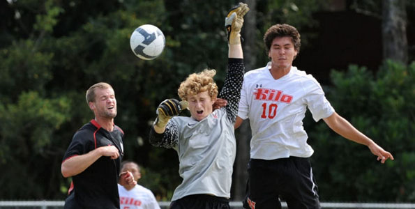 The University of Hawaii at Hilo came out fluid to take a 2-0 lead then the oil began to slowly leak as they allowed three unanswered goals in dropping a Pacific West Conference match to the Academy of Art University 3-2 on the UHH field in double-overtime.