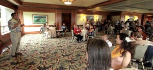 20110511_mayor-kenoi-welcome Mayor Billy Kenoi welcomes the filmmakers and Big Island Film Festival attendees at the opening reception held at the Fairmont Orchid Resort. Photo by Baron Sekiya | Hawaii 24/7