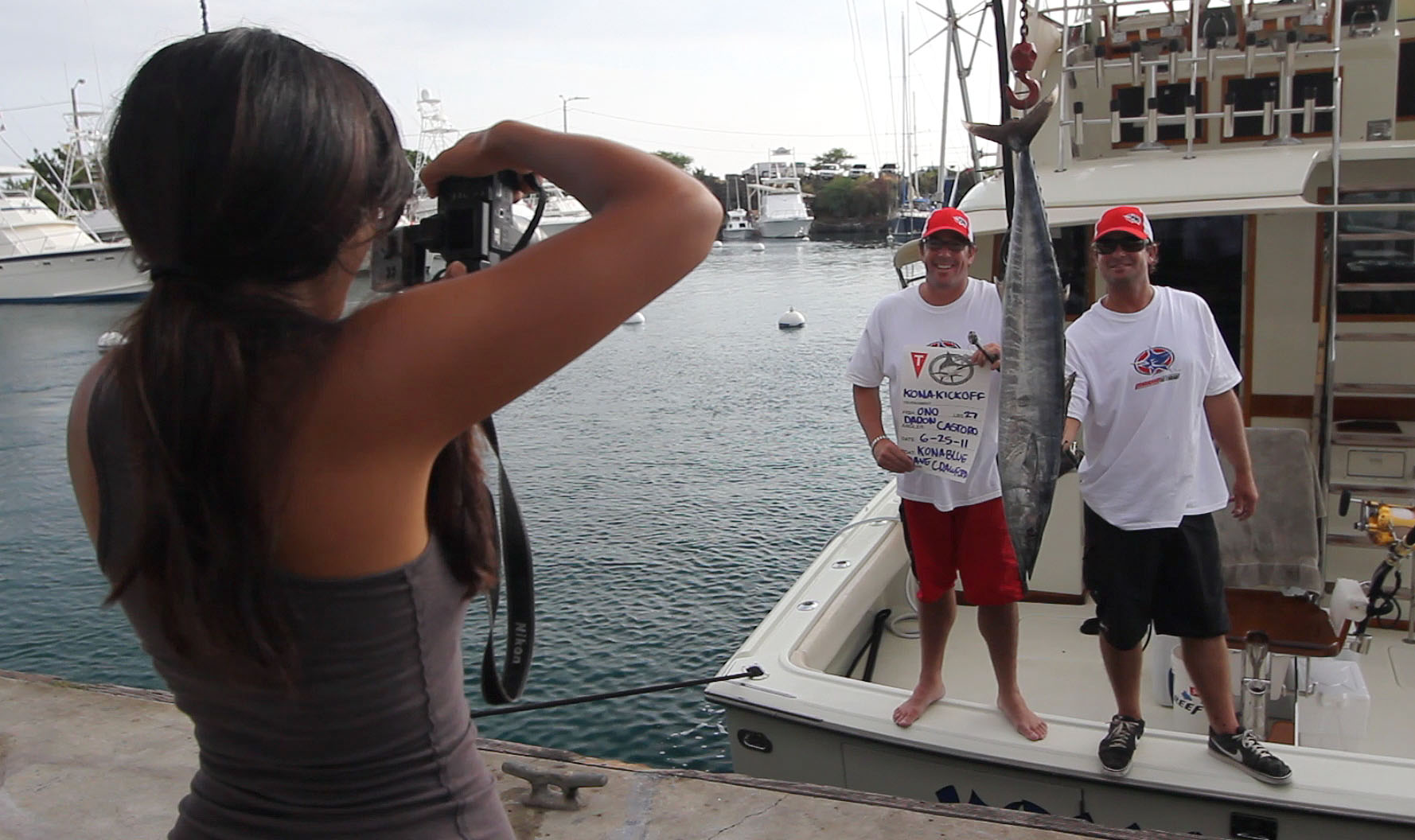 Angler Daron Castoro pulled in a 27 pound Ono on boat 'Kona Blue' skippered by Captain Dave Crawford Saturday (June 25).