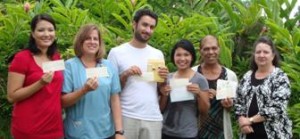 attfbcbf Left to right: Julia Marks, Rachel Able, Omer Margolin, Barbara Gampon, Stephanie Tinao and Patricia Schumacher (Aux. Treasurer)