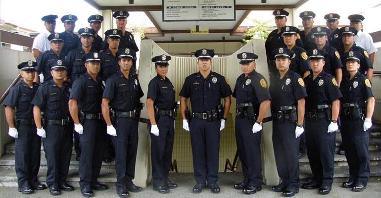 Members of the Hawai'i Police Department's 79th Recruit Class were recognized Friday (July 15) during ceremonies held at Nani Mau Gardens in Hilo.

The police recruits, who just completed 5 1/2 months of intensive training, will undergo four months of on-the-job field training with veteran police officers before they are qualified to work alone.