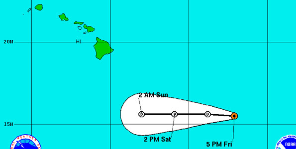 The Central Pacific Hurricane Center reports that Fernanda is now a remnant low system.

At 5 p.m. HST the remnant low, which was Fernanda, was located about 615 miles East-Southeast of South Point Hawaii.