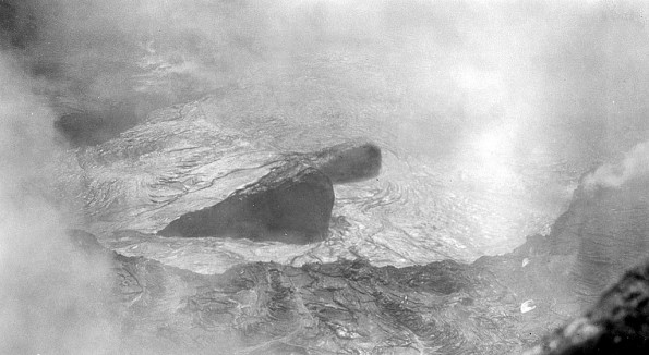 1023_19110818m “The great inflated cylinder of black glass which formed over the sunken island, Aug. 18, 1911” (Frank Perret).