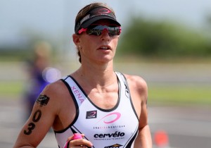 20111008_imkona-Caroline-Steffen Caroline Steffen in the women's lead on Queen Kaahumanu Highway for the Ford Ironman World Championship triathlon in Kona. Photo by Baron Sekiya | Hawaii 24/7
