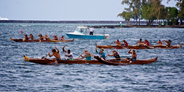 20120526-canoe-regatta-MW-Keauhou 002 Keauhou Canoe Club's Mixed Men and Women crew finishes first ending a day of racing in Hilo Bay Sautrday (May 26). Photography by Baron Sekiya | Hawaii 24/7.