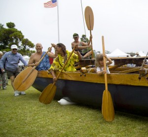 NPS photo by Park Ranger Jay Robinson A canoe and some paddling technique practice at Hawaii Volcanoes National Park. NPS photo by Park Ranger Jay Robinson