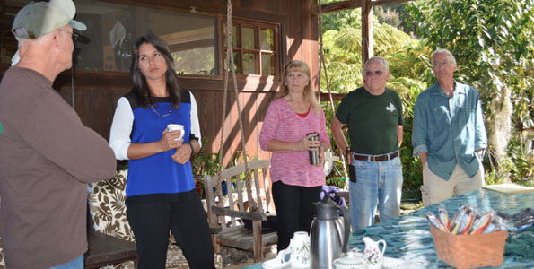 Rep. Tulsi Gabbard met Thursday with local coffee farm owners and members of the Kona Coffee Farmers Association to discuss efforts to combat the devastating Coffee Berry Borer pest that has attacked crops and other challenges faced by local farmers and small business owners. (Photo courtesy of Rep. Gabbard’s Office)