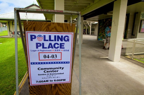 The polling place at Pahoa Community Center for the primary election Saturday, August 9, 2014. Photography by Baron Sekiya | Hawaii 24/7