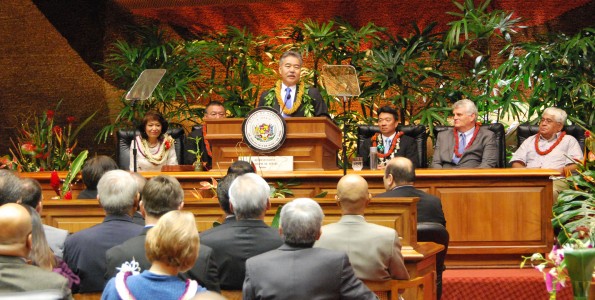 Governor David Ige presents the State of the State address in Honolulu Monday, January 26, 2015. Photo courtesy of Governor's office
