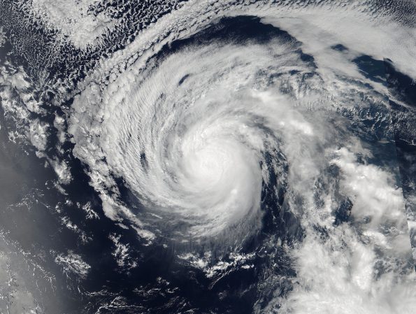 At 12 p.m. Sunday (Aug 28) NASA-NOAA's Suomi NPP satellite captured an image of Hurricane Lester in the Eastern Pacific Ocean. Photo via: NASA Goddard Rapid Response Team