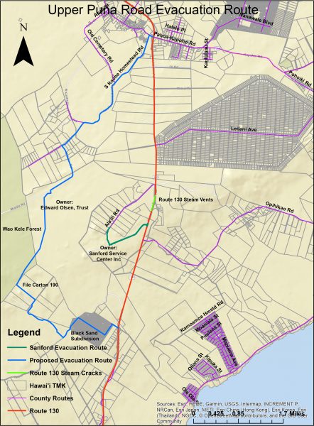 Upper Puna Road Evacuation Route
