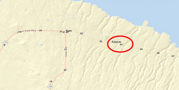 Hawaii County Police 8:04 a.m. Advisory: Akoni Pule Highway (Route 270) is closed near the 24-mile marker in North Kohala due to a landslide. State Highways is on-scene working to clear the roadway of debris.