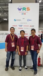 Parker School Robotics Club recently competed at the World Robot Summit 2018 in Tokyo Japan (left to right: Brent Takenuchi, Logan Kidani and Del Jordan). Photo courtesy of Parker School