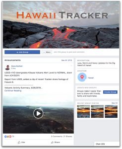 Hawaii Tracker Facebook page
