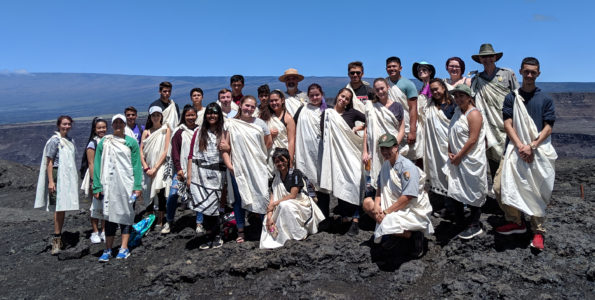 Hawaii Volcanoes National Park 2019 class of Youth Rangers. Photo courtesy NPS