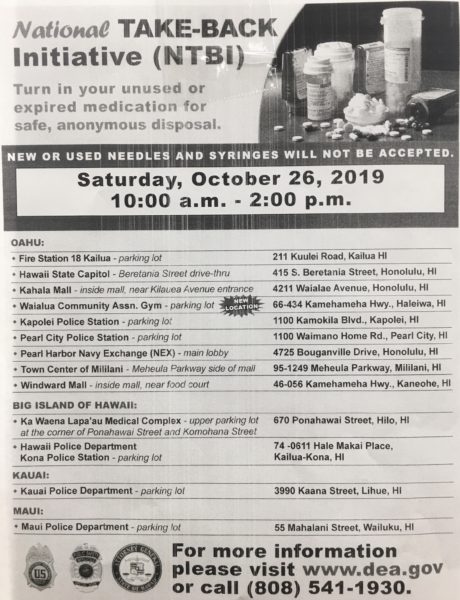 Medication Take-Back for October 2019
